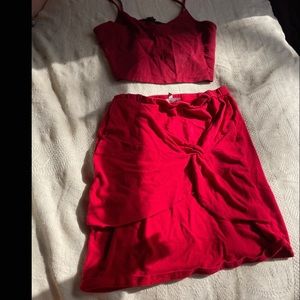 Red skirt set size medium